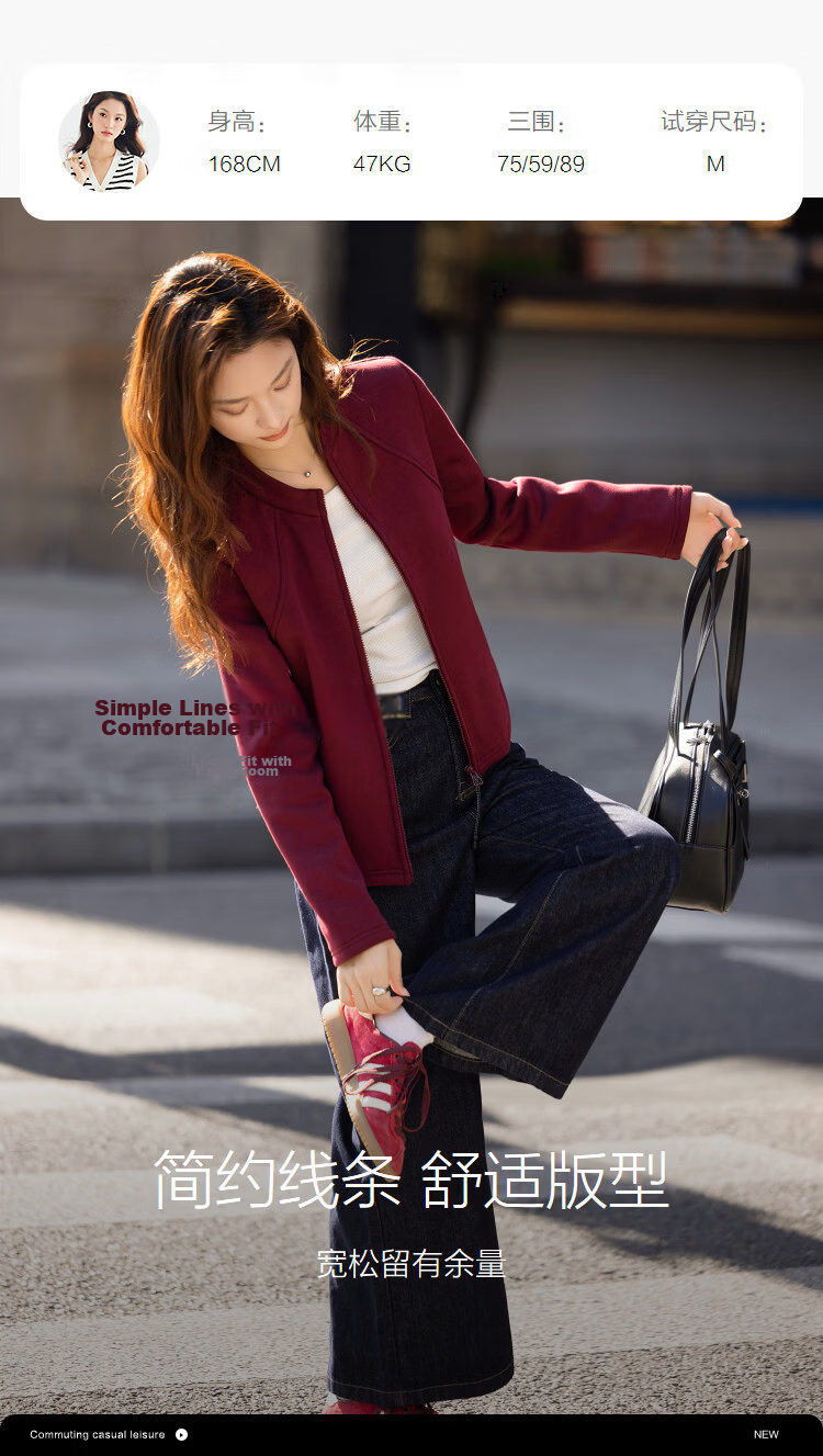 Demana [Cloud Cotton] Winter Gray Series Stand Collar Two-Way Zipper Split Pocket Petite Women's Jacket 9