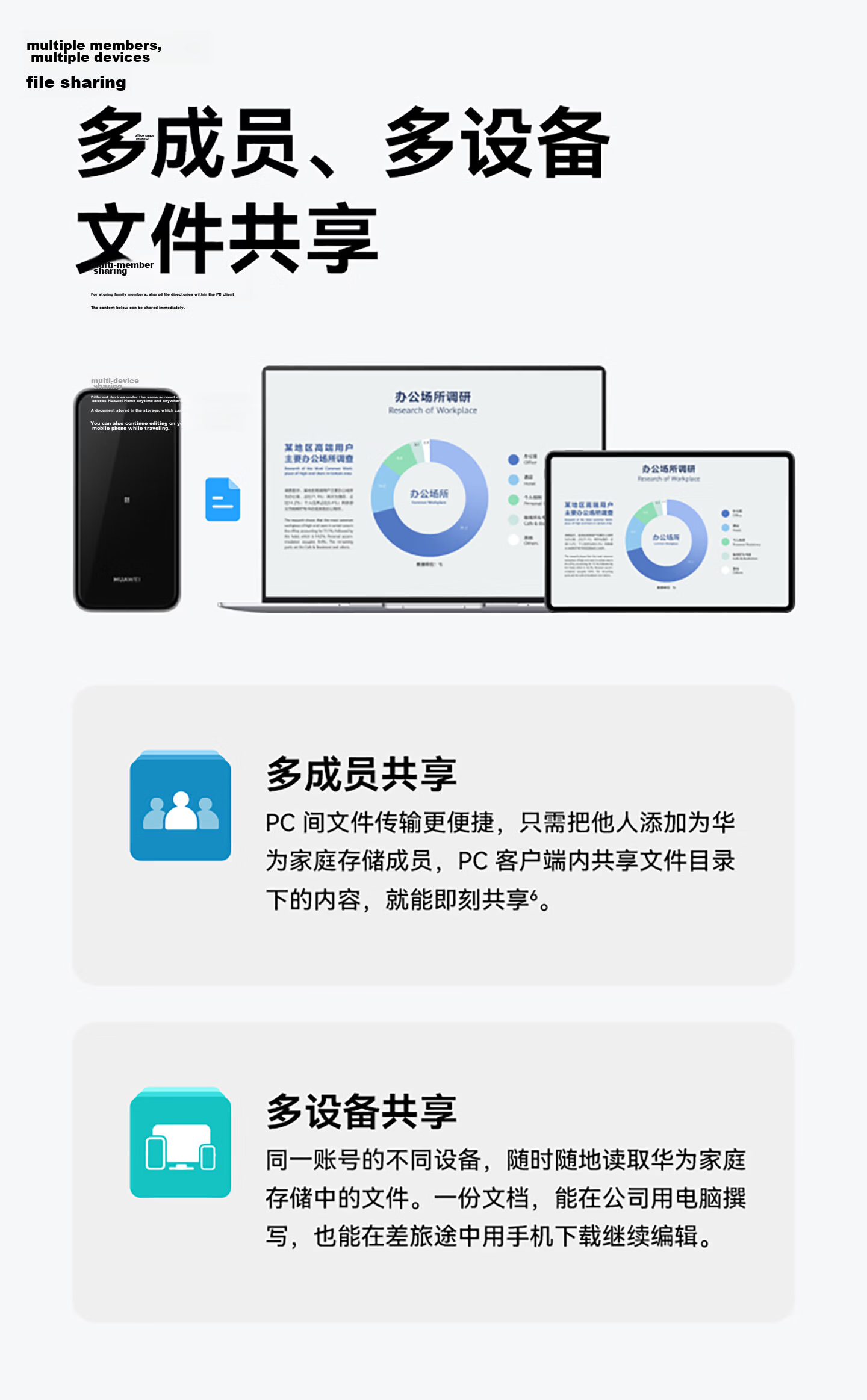 HUAWEI Home Storage 4TB Mobile One-Touch Expansion Dual-Bay NAS Network Storage Photo Backup Home Hard Drive Private Cloud Server 20
