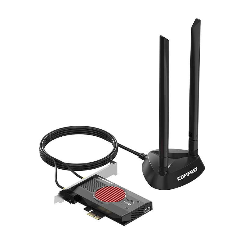COMFAST Tri-Band 8774M Gigabit PCIe WiFi7 Wireless Network Card for Desktop PC Built-in 5G Dual-Band Intel BE200 Network Card Bluetooth 5.4 Receiver