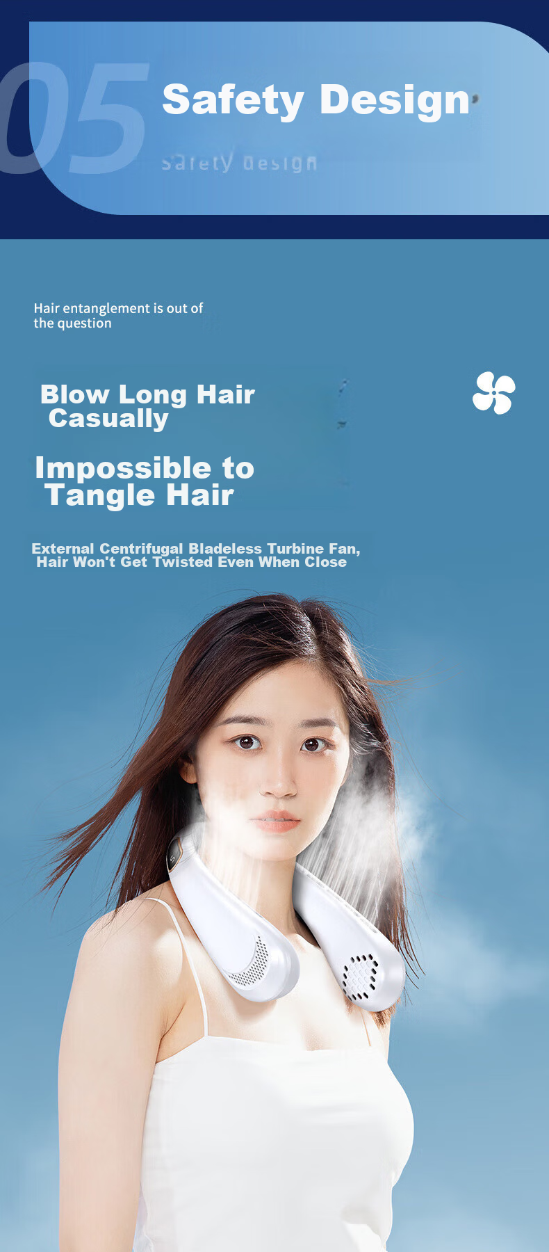 KOVOL [Top Ranked] Neck-Hanging Fan, Small Portable Desk Fan, Long Battery Life, Personal Neck-Hanging Fan for Dormitory Cooling, Electric Fan for Temperature Reduction, Corporate Gift Customizatio 16