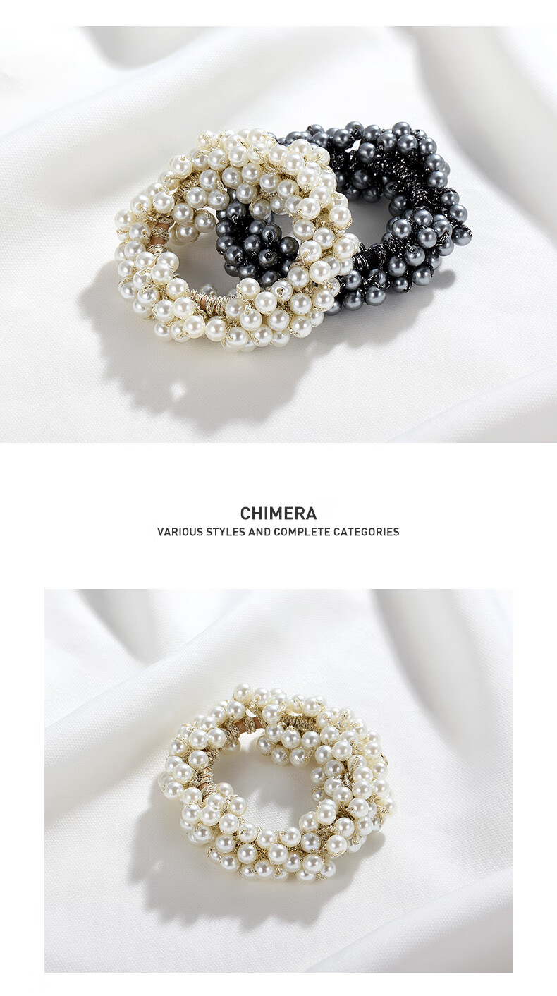 CHIMERA 4-Piece High-Elasticity Dual-Use Hair Ties, Bun Maker, Hair Bands, Hair Accessories, Women's Mid-Autumn Festival Gift 7