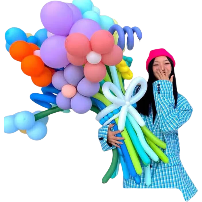 Jiayan Large Bouquet Balloons, Party Proposal Birthday Scene Decoration Long Balloon Streamers