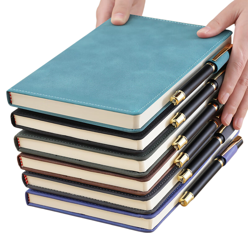 Faramon Notebook A5 Thick Journal, Business Sheepskin Cover Vintage Notebook, Work Diary, Meeting Minutes Book, Office Stationery, Customizable
