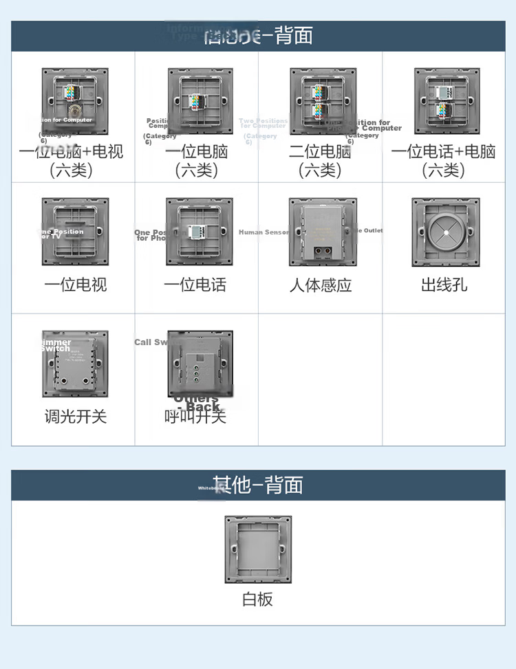 BULL Switch Socket G57 Butterfly Ultra-thin Series Human Body Sensor Footlight G57D123 Ink Cloud Gray 24