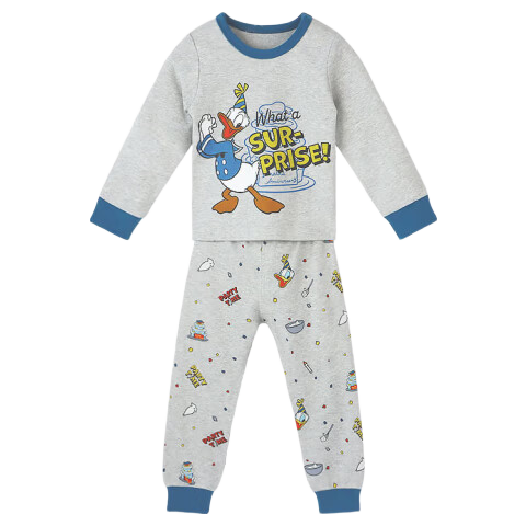 Disney Kids Class A Pure Cotton Autumn Thermal Underwear Set Full Print Boys Student Warm Innerwear Happy Donald Duck 110
