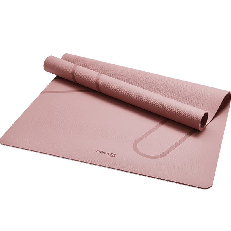 Keep Aerobic Yoga Mat Fitness Soundproof Shockproof Exercise Mat Home Use 190cm*120cm*9mm Gray Smoke Pink