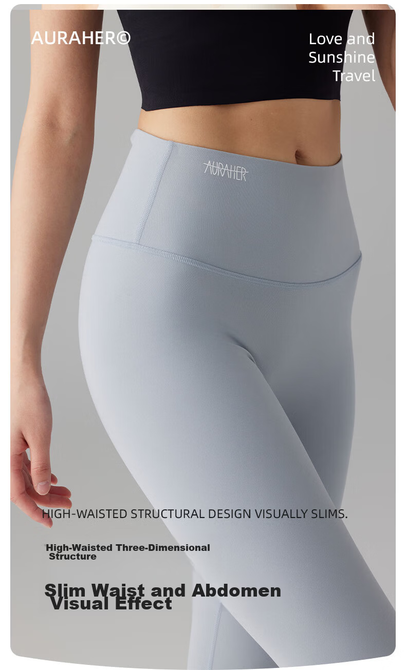 Auraher Casual Sun Protection Pants Lycra Low Transparency High Elasticity Sunshade Yoga Pants UPF50+ Pencil Gray M 6