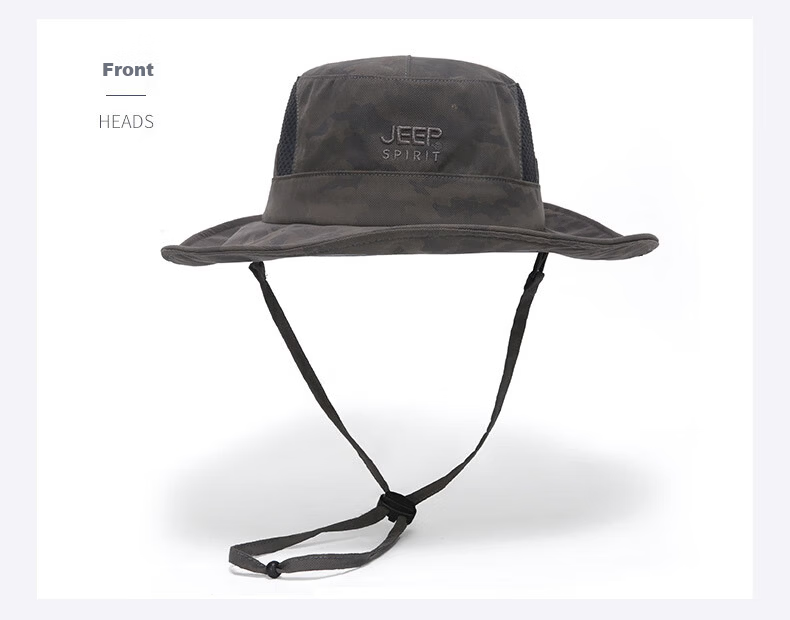JEEP Men's Lightweight Breathable Summer Sun Hat Unisex Casual Outdoor Sports Cycling Sun Protection Bucket Hat 8