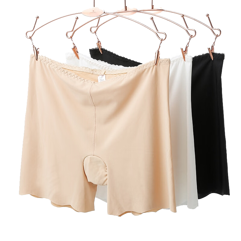 LangSha Safety Shorts, 3-Pack, Anti-Exposure Summer Shorts for Women, Silk-Like Underwear, Non-Rolling Edge, Seamless Thin Style
