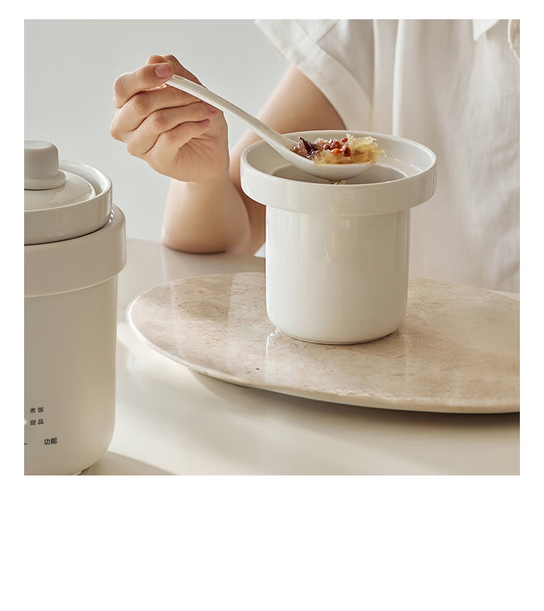 Olayks Instant Electric Stew Pot Baby Food Cooker 0.6L Mini Rice Cooker for 1-2 People 13