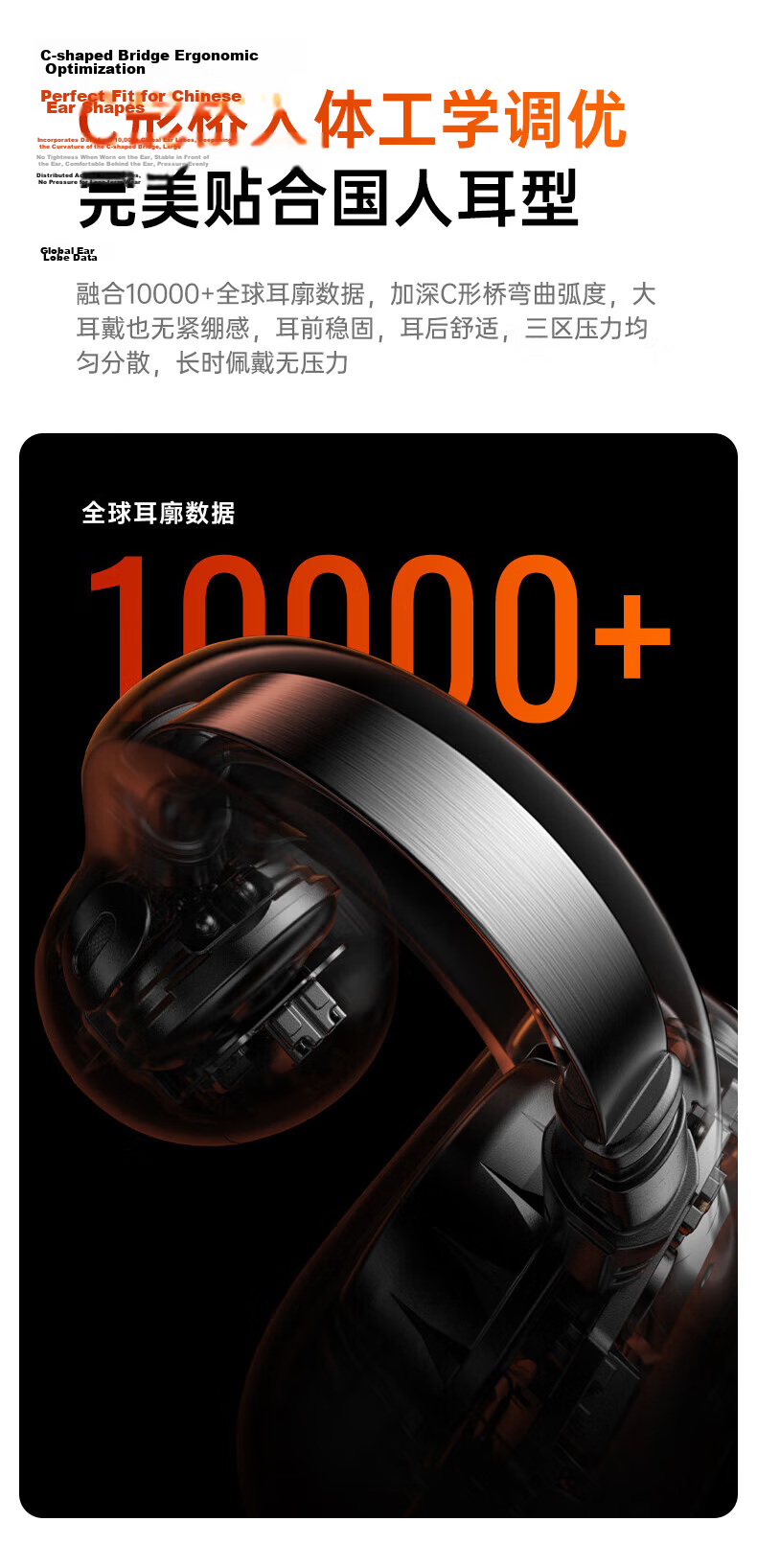 MICROKIA 2026 Latest Model Harman Kardon Level AI Bone Conduction Bluetooth Ear Clip Open Wireless Sports Running Noise Cancelling Ear-Hanging Long Battery Life for Women 10