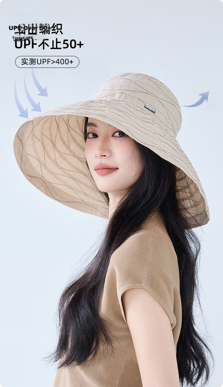 JIUMU Women's Sun Protection Hat UV Protection Outdoor Summer Bucket Hat Face Covering 3