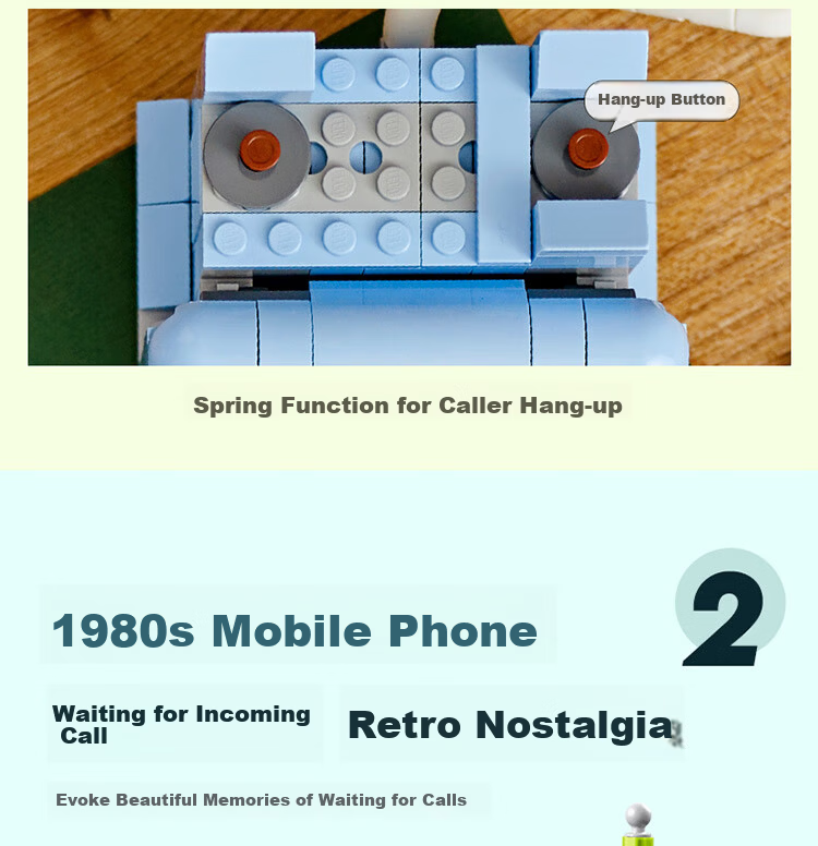 LEGO Building Blocks 31174 Retro Telephone Kids Toy Birthday Gift Home Decor Ornament 3