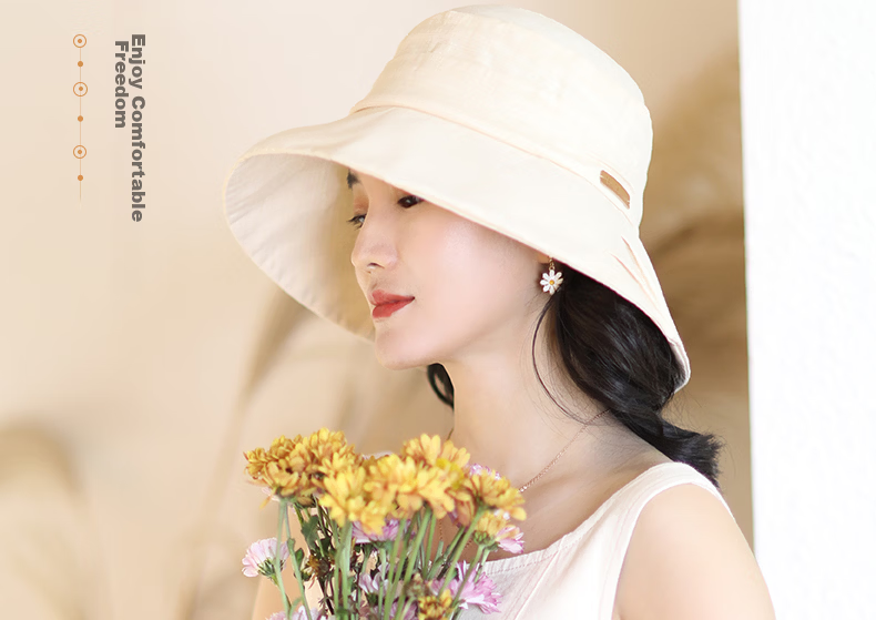 677888 Summer Sun Hat for Women Korean Style Large Brim Sun Protection Hat 4