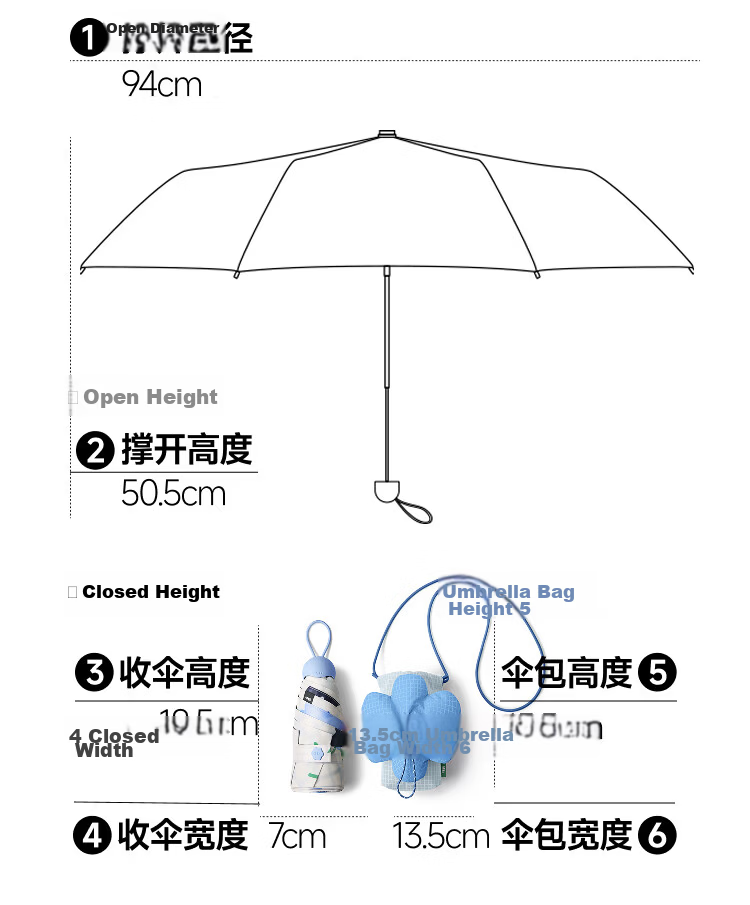 Beneunder UV Protection Sun Umbrella, Foldable Black Gel Rain And Shine Umbrella, Wild Fruit BM527 Salt Lemo 25
