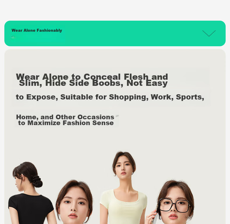 Jianyun Modal Cotton Short Sleeve T-Shirt Women Thin Square Neck Crop Top Summer Basic Layering Shirt 5