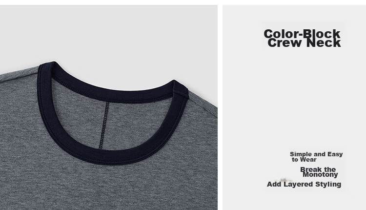 Semir Mall Same Style | Women's Summer Short Sleeve T-Shirt Color-Block Stitch Slim Fit 2026 Casual Pullover 101326100050 11