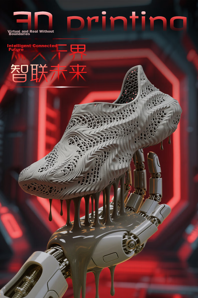 CABBEEN 2026 New Hollow-Out 3D Printed Men's Outdoor Sandals Mid Gray Size 38 1