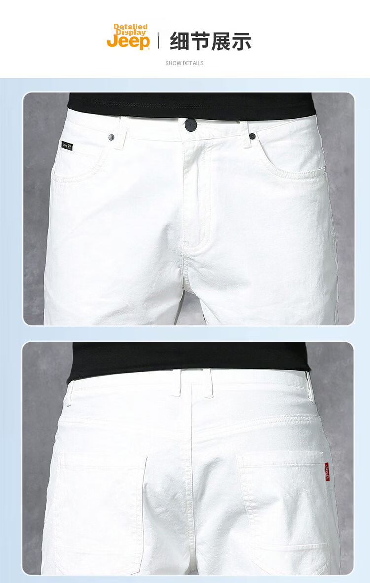 JEEP Men's Summer Casual Straight-Leg Shorts Loose Fit Outdoor Five-Point Pants Black 29 13