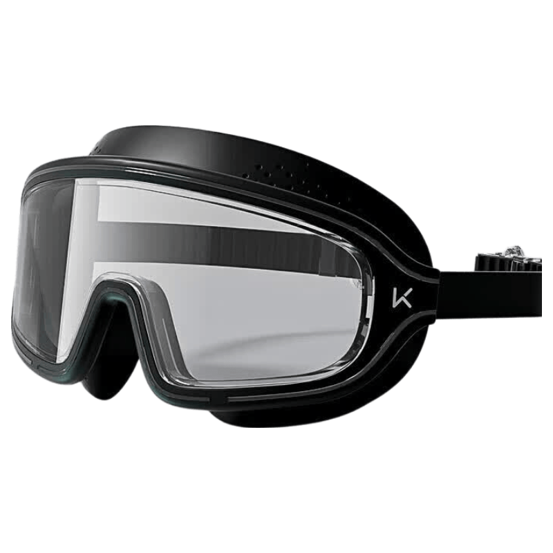 Keep Swimming Goggles, Large Frame, Waterproof, Anti-Fog, High-Definition, Professional Training Swimming Equipment for Men And Women, Dark Night Black