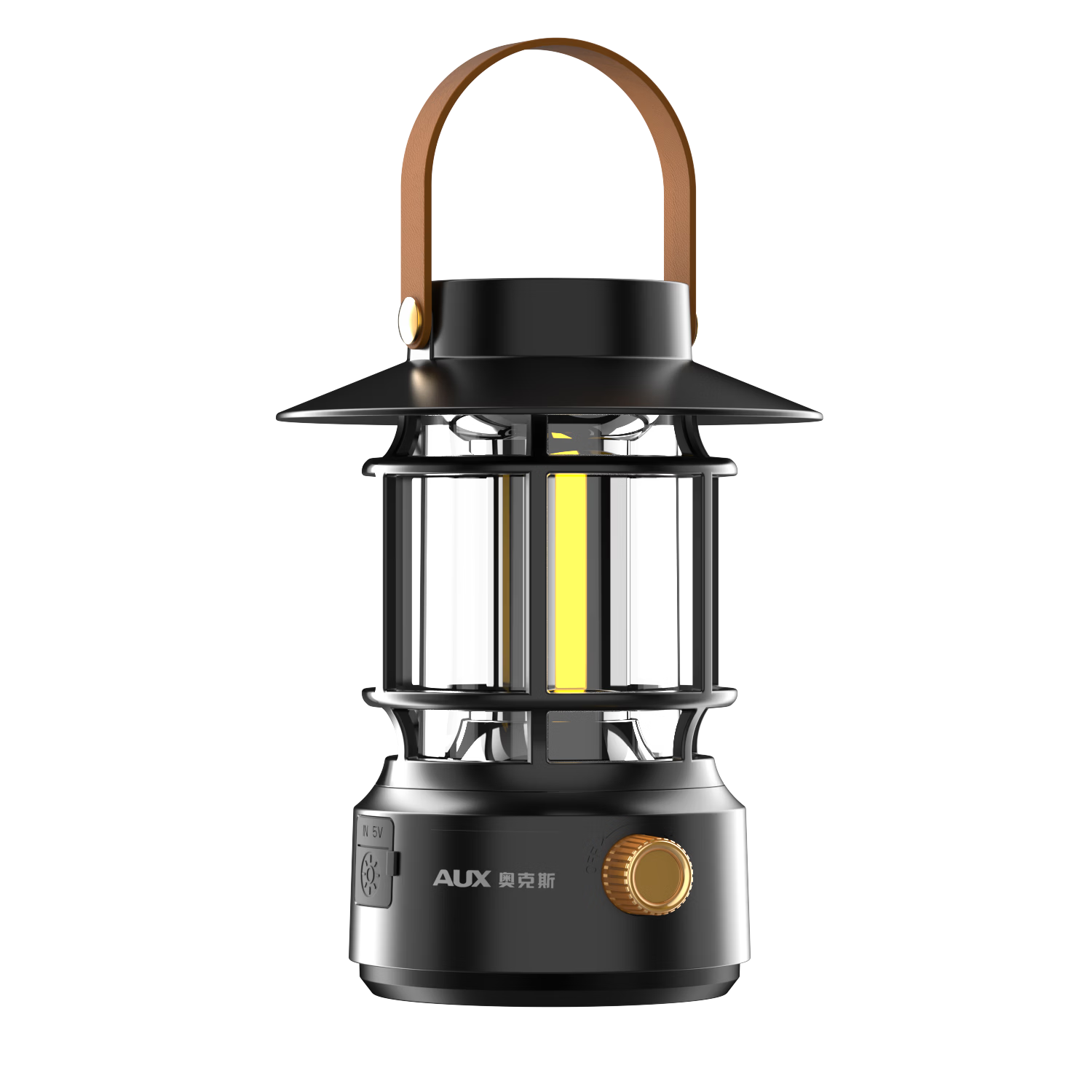 AUX Camping Lantern Outdoor Lighting Long-lasting Atmosphere Retro Camping Lamp Solar Yard Light Rechargeable Tent Lamp