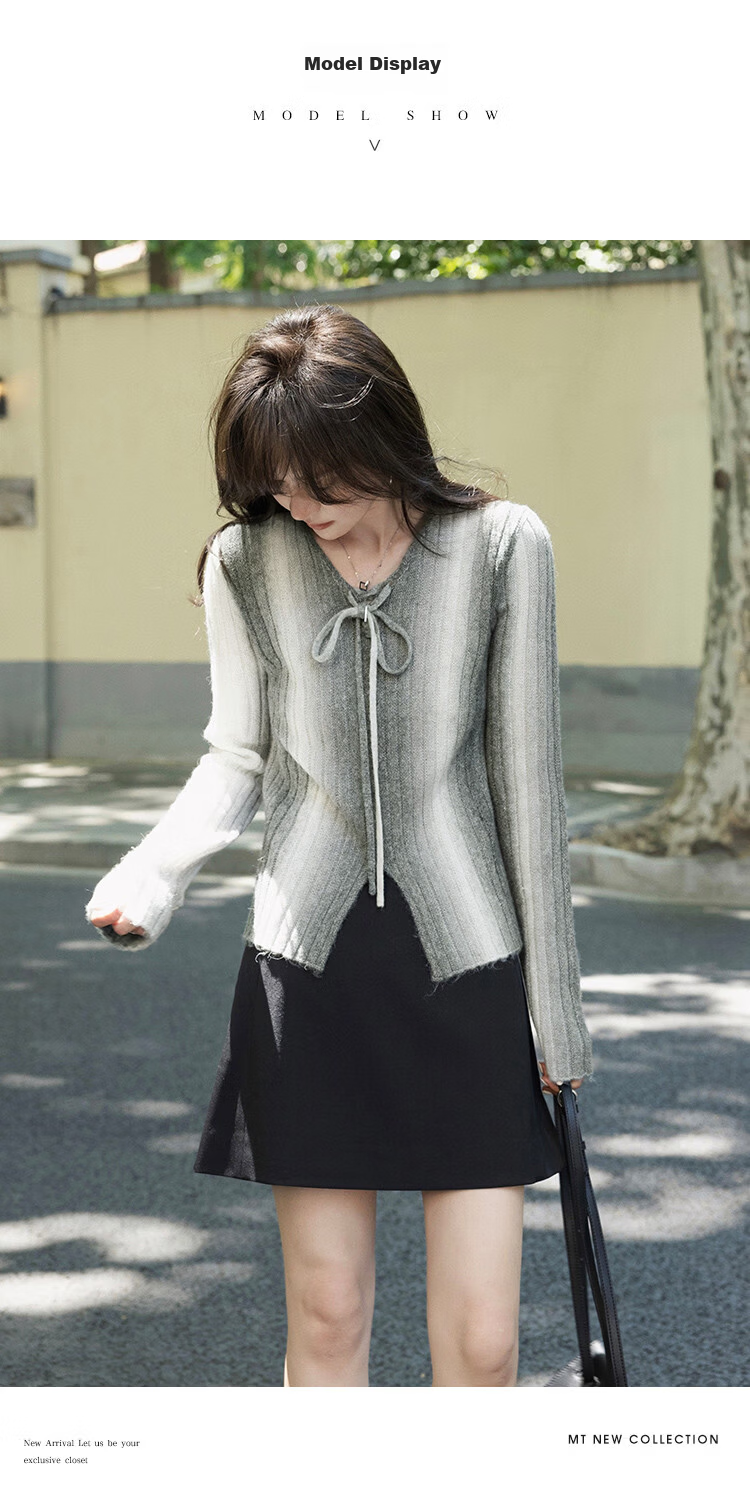 MT Sweet Cool Gradient Seasonal Casual Versatile Fashion Trendy Gradient Long Sleeve Pullover Sweater 6