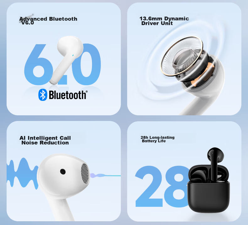 EDIFIER X1 Evo True Wireless Bluetooth Earbuds, Bluetooth 6.0, Translation Device, Compatible with Apple, Huawei, Xiaomi, OPPO Phones, Misty White, Graduation Gift 5