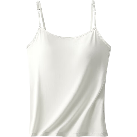MiiOW Women's Camisole Tank Top with Removable Pads, No Bra Needed, Sleeveless Undershirt for Layering Or Outer Wear
