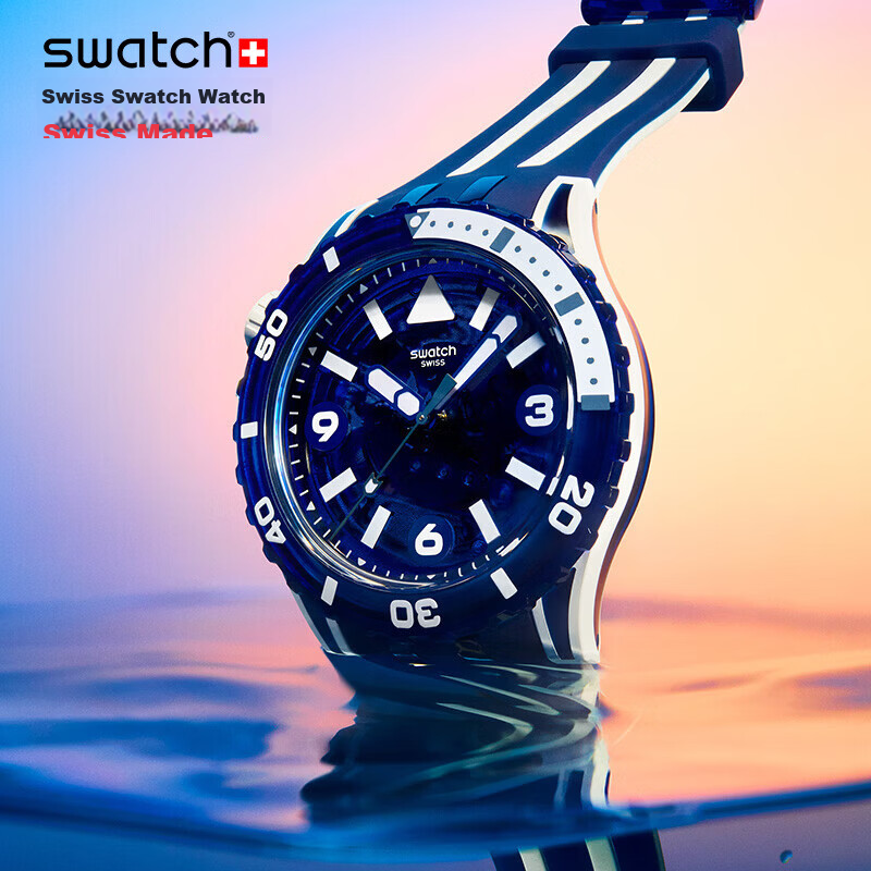 Swatch Swiss Watch Scuba Series 26 New Trendy Luminous Transparent Quartz Wristwatch 100m Waterproof Graduation Gift