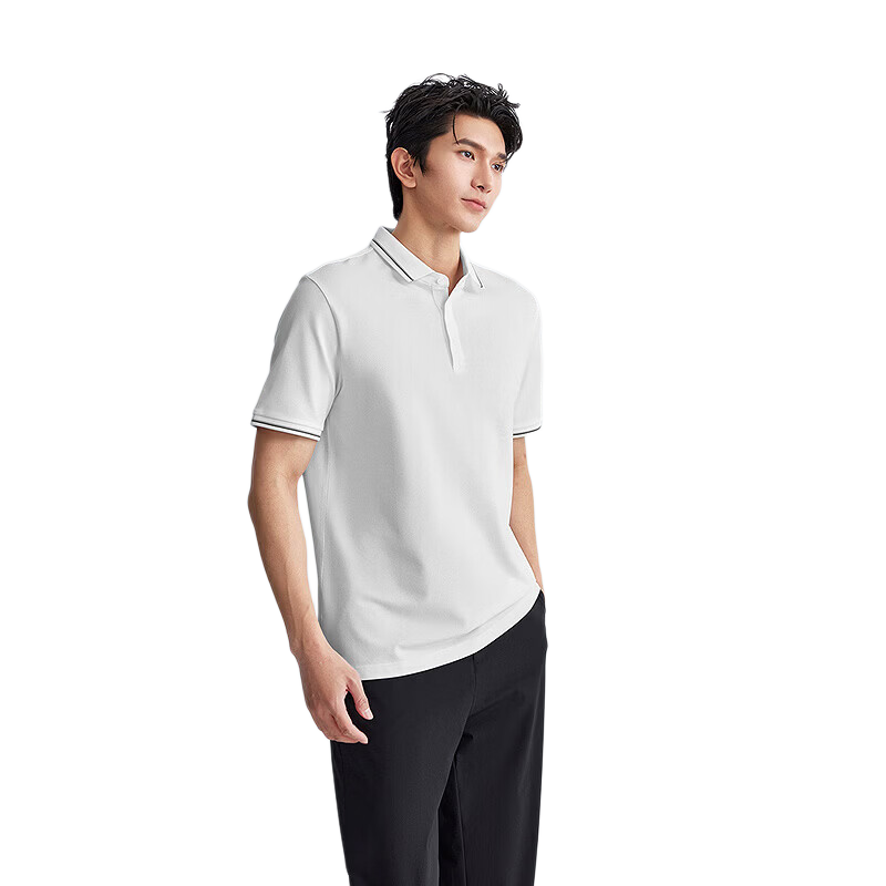 HLAHLA Men's Short Sleeve Polo Shirt 26 Light Business Series Cool and Breathable Summer Short Sleeve