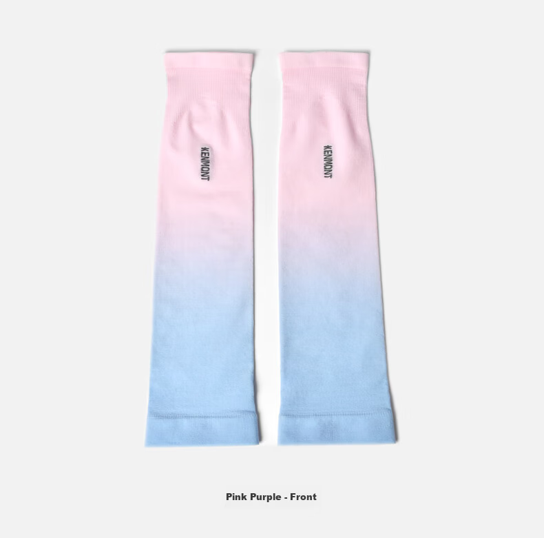Kenmont Kids Gradient Color Cycling Sports Cooling UV Protection Ice Sleeves Mid-Length Skin-Friendly Arm Sleeves KM-4486 14