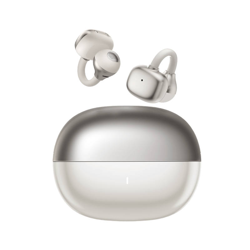 MICROKIA 2026 Latest Model Harman Kardon Level AI Bone Conduction Bluetooth Ear Clip Open Wireless Sports Running Noise Cancelling Ear-Hanging Long Battery Life for Women