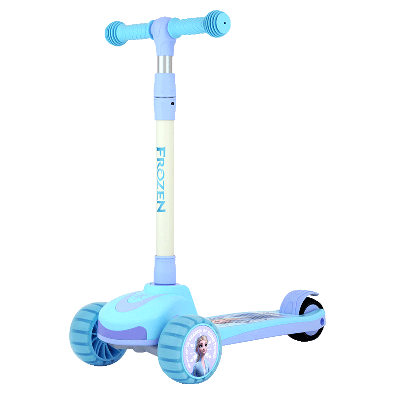 Disney Children's Scooter for Ages 3-6 Foldable Height Adjustable Wide Thick Pedals Kids Gift