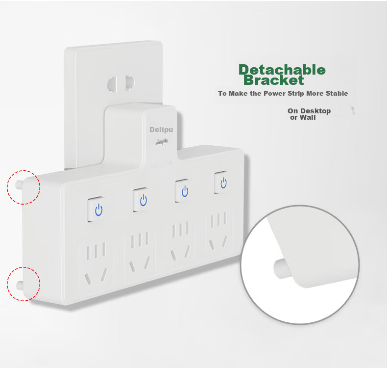 Delipow Socket, Adapter Plug/triangle-Shaped One-To Multifunctional/distributed Control Switch/wireless Conversion Socket 5