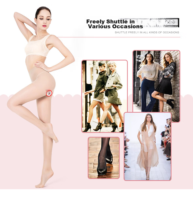 LangSha Women's Silk Stockings for Spring And Summer with Reinforced Crotch, 4 Pairs Thin Professional Pantyhose, Ultra-Thin Tights, Coffee Color, 4 Pairs 8