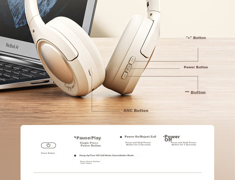 IKF King Pro2.0 Active Noise-Cancelling Over-Ear Bluetooth Headphones, Delta Unyielding Contract E-Sports Wired Gaming, Low Latency Bluetooth 6.0, Sports Music, Athens Black 46