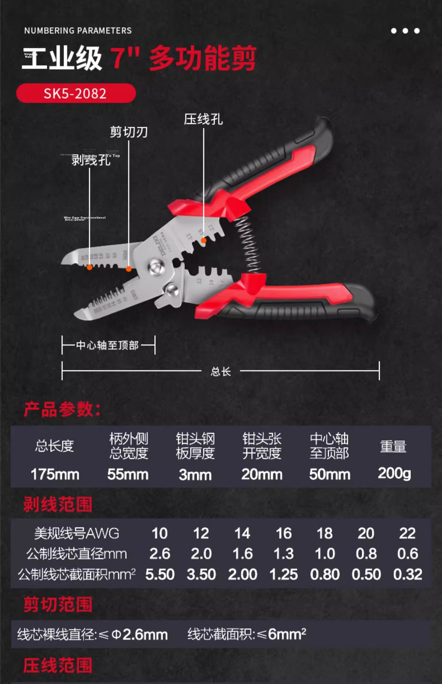 Delixi Multifunctional Electrician Wire Stripper Automatic Wire Pulling Pliers Fiber Optic Wire Breaker Cable Stripper Wire Peeling Pliers 28