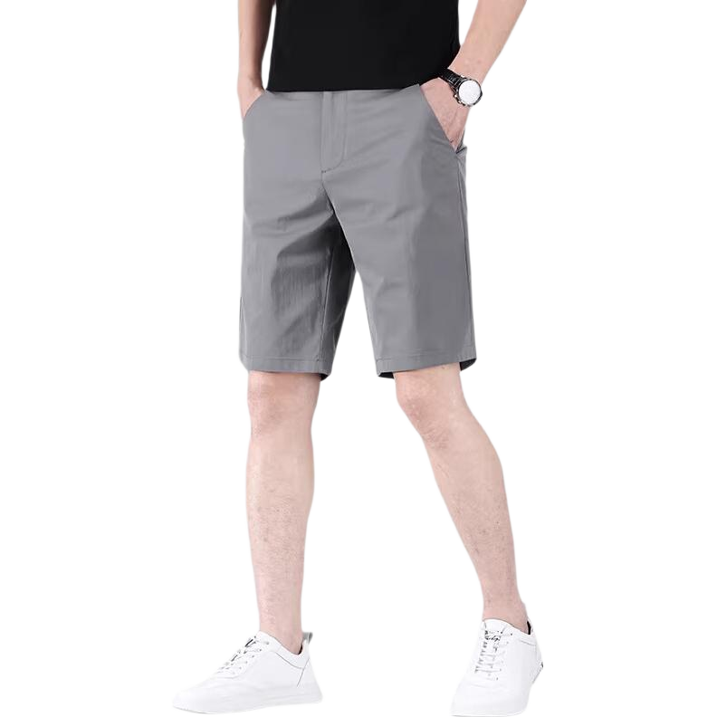 Playboy Ice Silk Men's Five-Point Shorts Summer Thin Breathable Quick-Dry New Business Casual Versatile Mid-Length Pants Trend