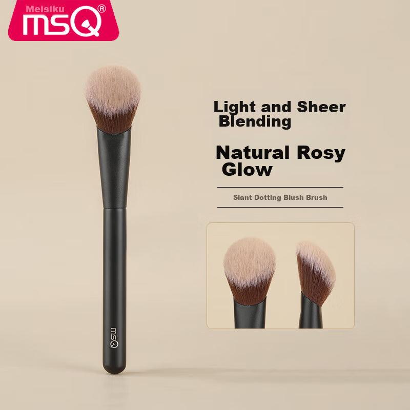 MSQ Star Glow Cream Blush Brush Soft Hair Facial Angled Dotting Blush Brush Contour Brush Blending Makeup Brush Natural Makeup Brush