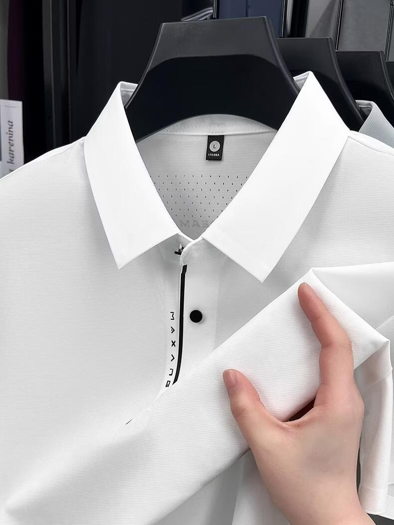 ROMON Ice Silk Sun Protection Polo Shirt Summer Men's Thin Cool Quick-Dry Fashion Casual Youth Short Sleeve T-Shirt 17