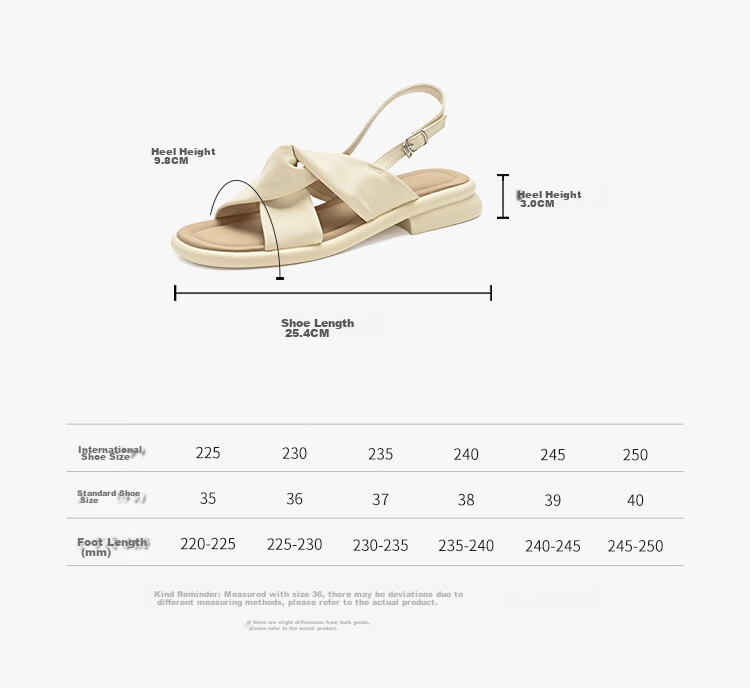 ZHR Women's Flat Summer Sandals Elegant Vintage Beach Roman Shoes Comfortable M711 Beige Size 35 6