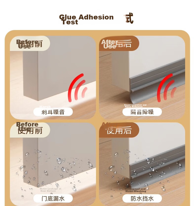 Xuanjia Mital Door Gap Sealing Strip Soundproof Windproof Bedroom Door Window Frame Bottom Draft Stopper 8
