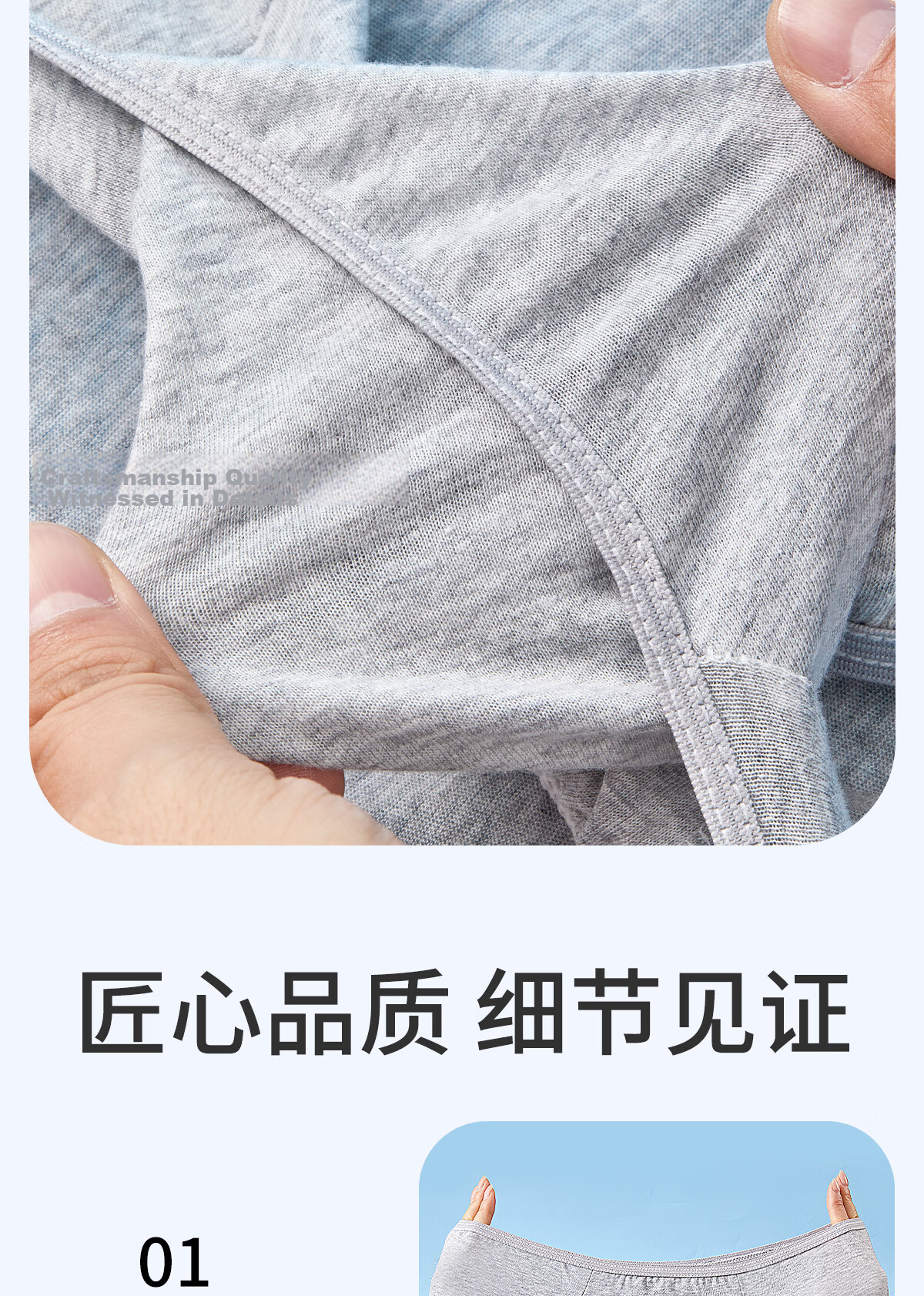 Ankexin Men's Disposable Cotton Briefs Triangle Daily Use No-Wash Travel Gray 5-Pack XL 9