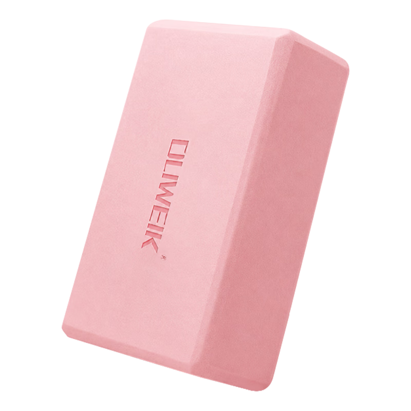 Duweike Yoga Blocks (Set of Two), High-Density EVA Yoga Dance Auxiliary Tool, Lightweight Non-Slip Skin Pink
