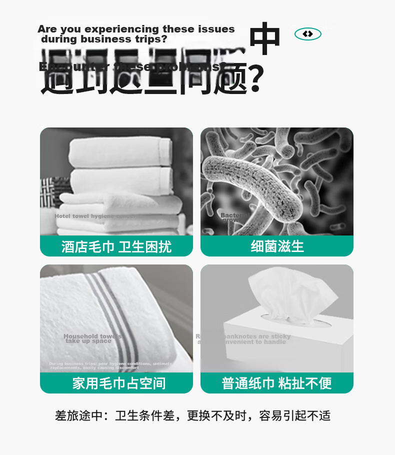 Briars Disposable Bath Towels, Thickened And Enlarged, 70*140 [Sterile], Pearl Pattern, Travel-Friendly, Portable, 5-Pack 2