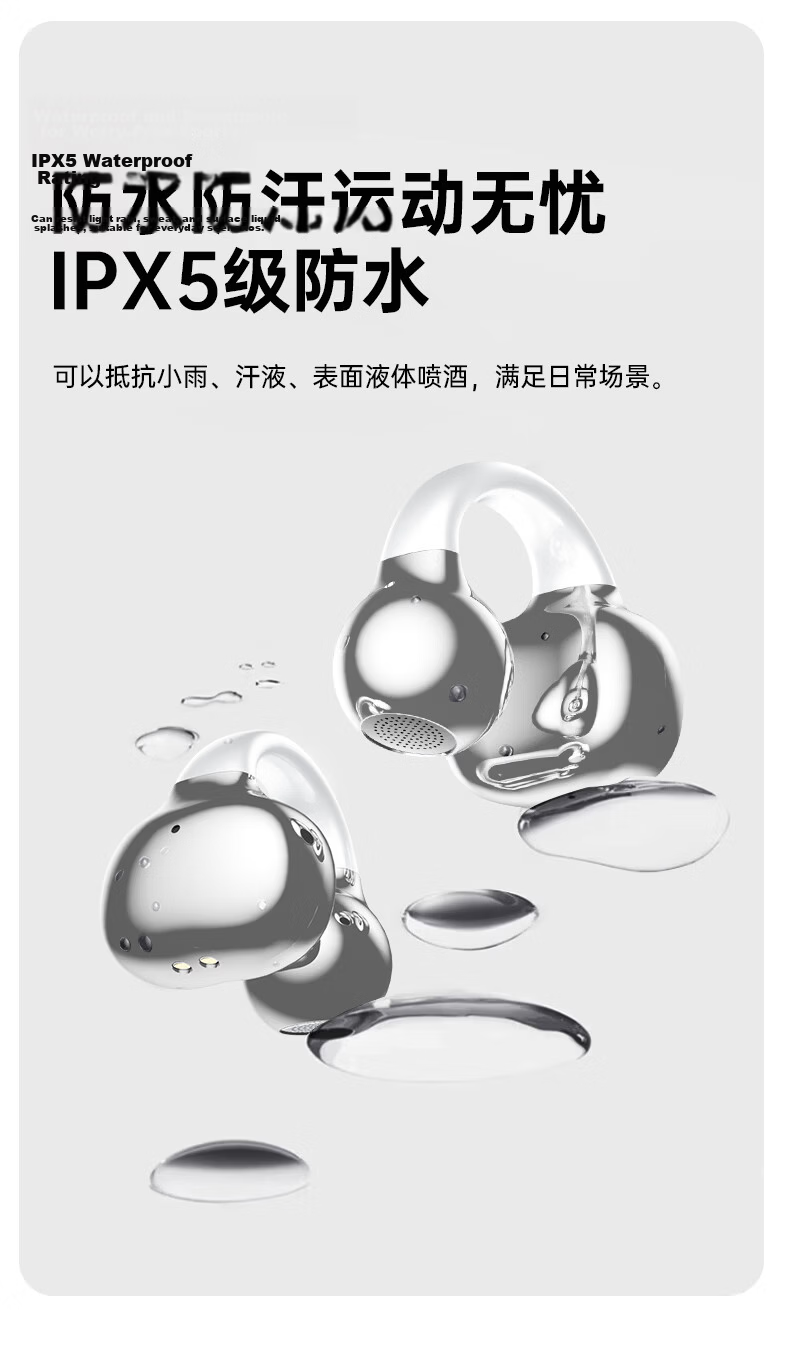 Viken 2026 Latest Berlin Sound Premium Bone Conduction Bluetooth Ear Clip Wireless Open-Ear Sports Running Noise-Cancelling Long Battery Life Headphones 18