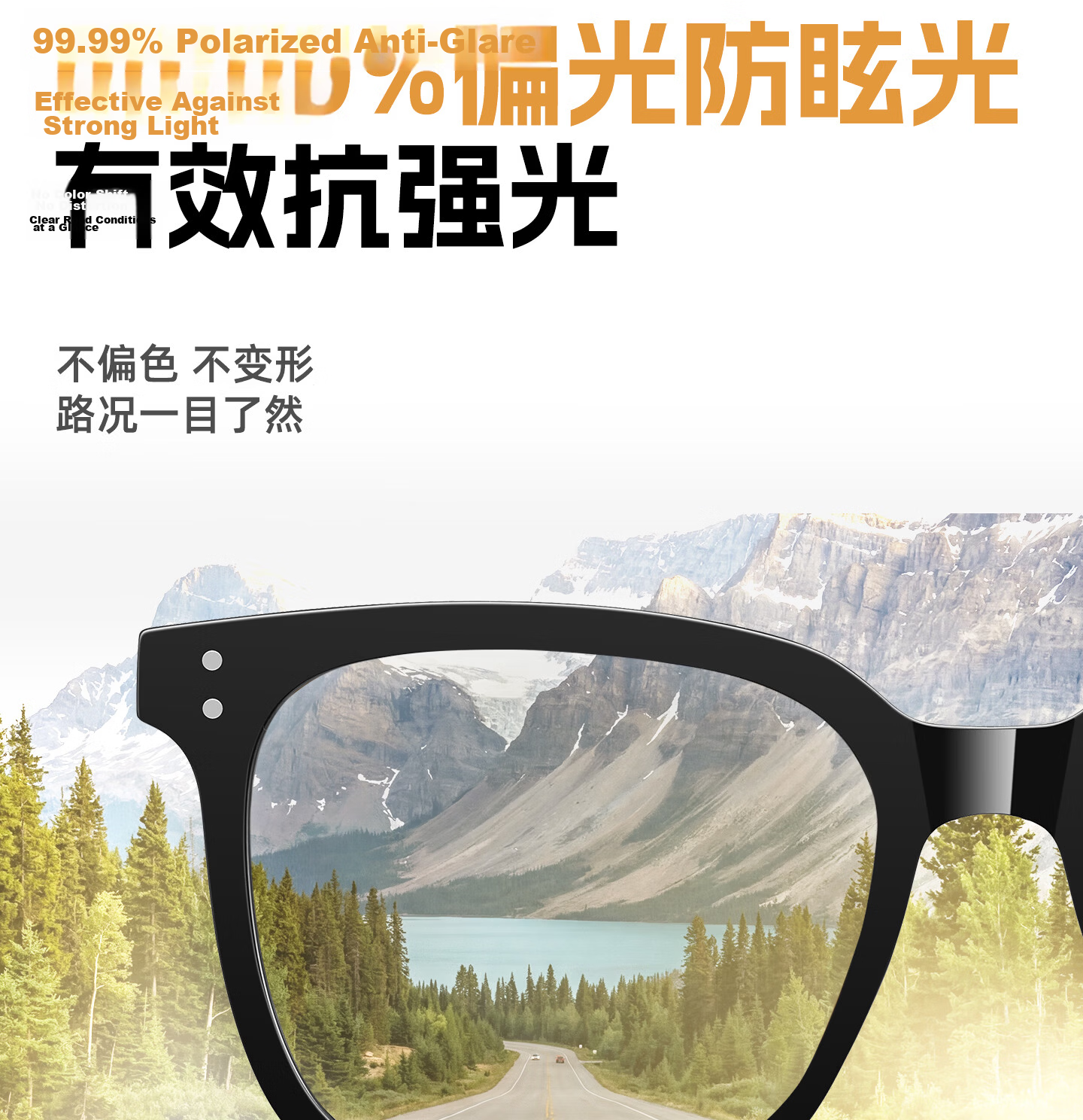 CAPONI Brown Polarized Sunglasses GM Unisex Day and Night Driving Glasses UV Protection Trendy 9