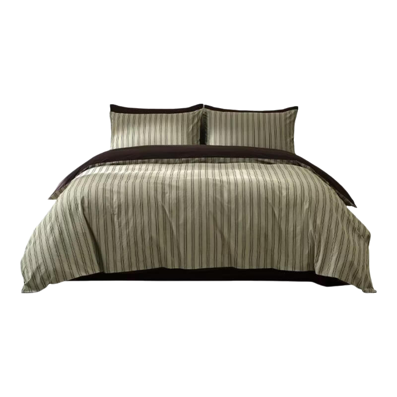 MIDO HOUSE Mingdu Pure Cotton Four-Piece Bedding Set, 100% Cotton Class A High-End Luxury Feel Fitted Sheet, Duvet Cover, Quilt, 220x240cm, Aodeler