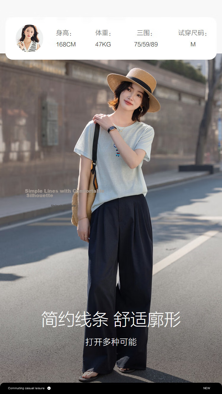 Demana [with Lyocell Cotton] Summer Fresh Sweet Little Horse Embroidery Round Neck Short Sleeve Slim Fit Designer Women's T-Shirt 12