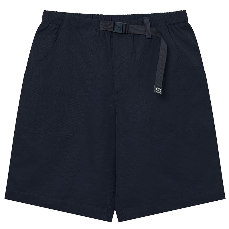 HAZZYS Men's 2026 Summer PHIZ Sporty Casual Woven Shorts with Buckle Belt Unisex